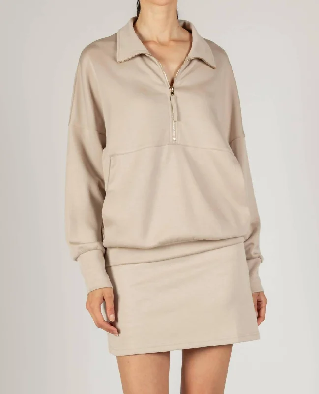 Butter Modal Skort In Taupe