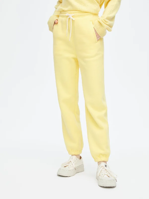 Cheese Yellow Padded Sweater Pants