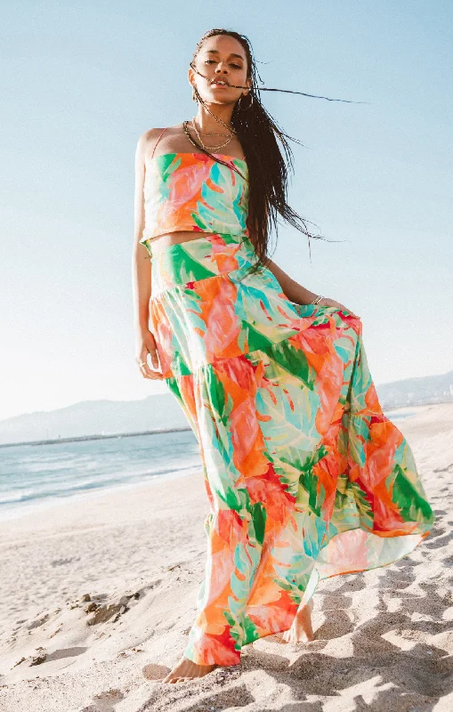 Melody Maxi Skirt ~ Tropics Palm