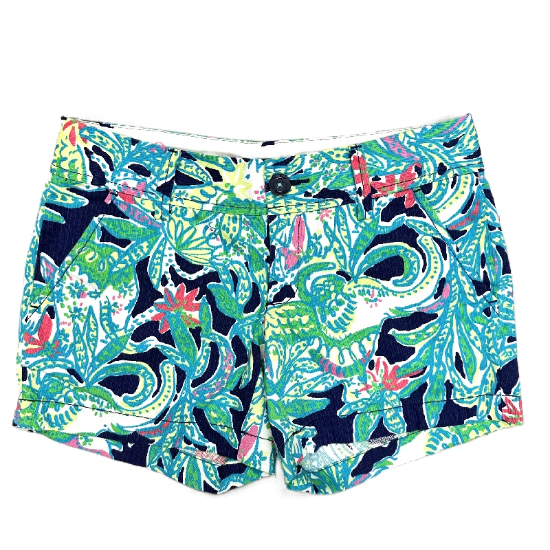 Shorts Designer By Lilly Pulitzer In Blue & Green, Size: 2