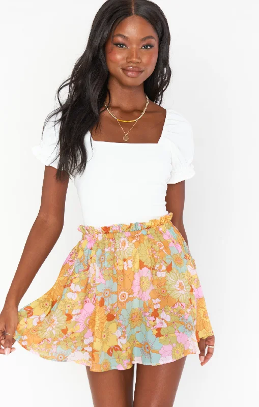 Swing Skirt ~ Groovy Blooms