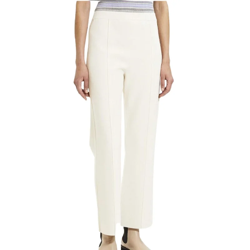 Compact Crepe Cropped Flare Pant In Wax