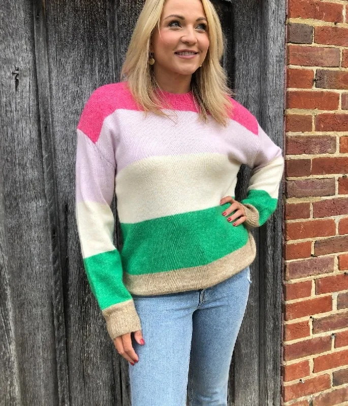 Striped Colour Block Jumper