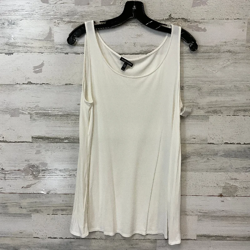 Top Sleeveless By Eileen Fisher In Cream, Size: L