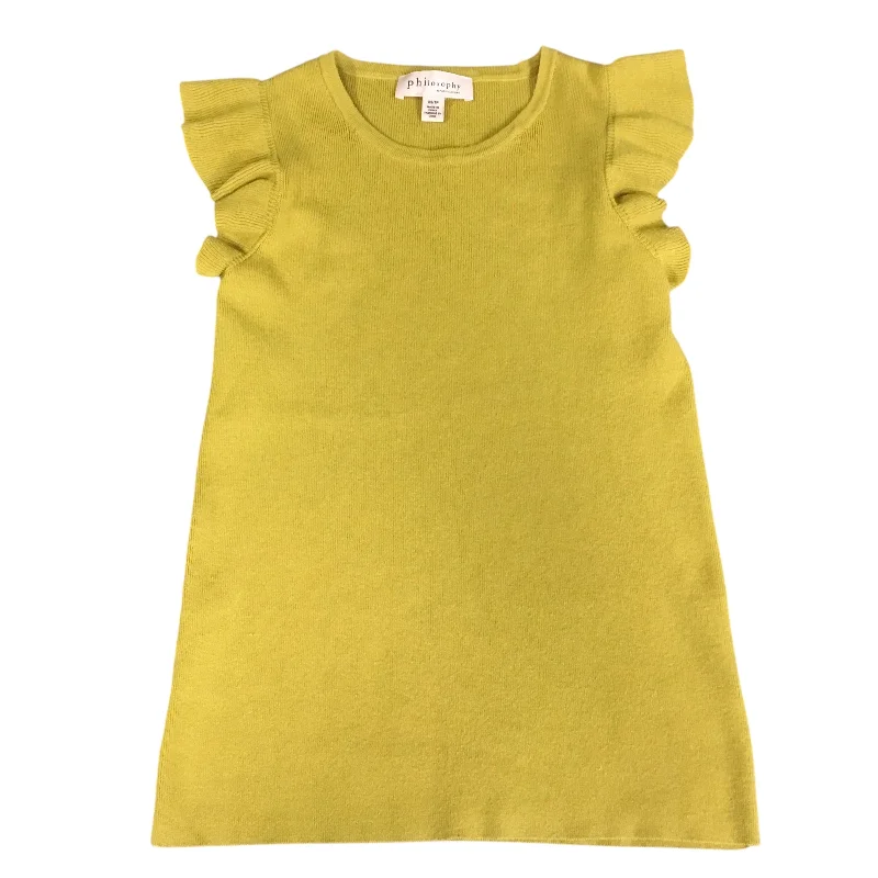 Top Sleeveless By Philosophy In Yellow, Size: Xs