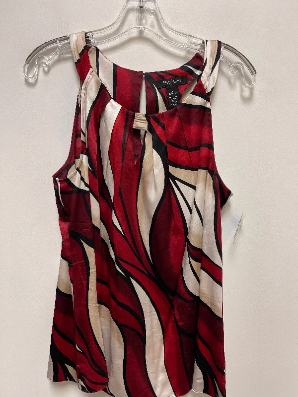 Top Sleeveless By White House Black Market In Black & Red, Size: L