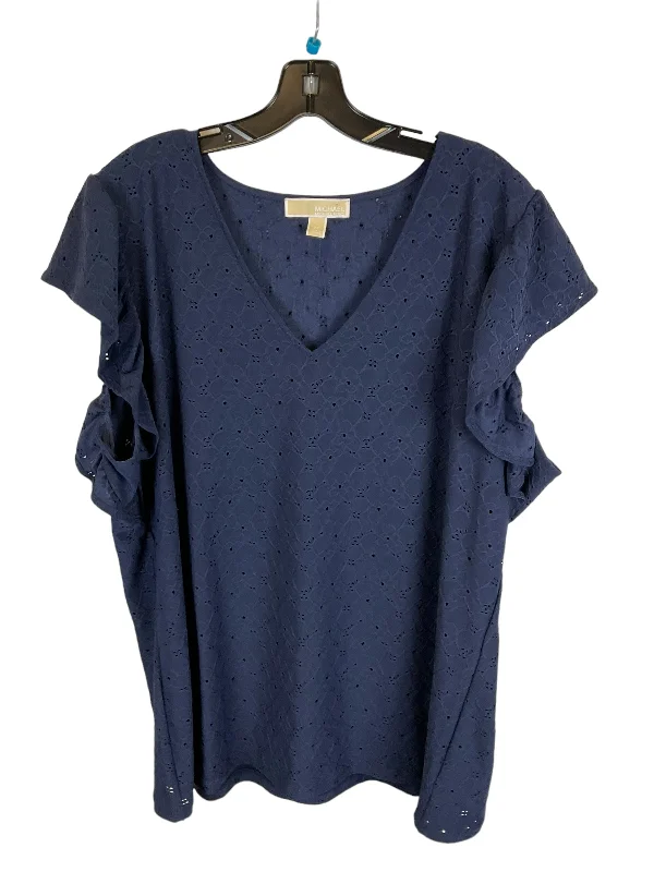 Top Sleeveless Designer By Michael By Michael Kors In Navy, Size: 3x