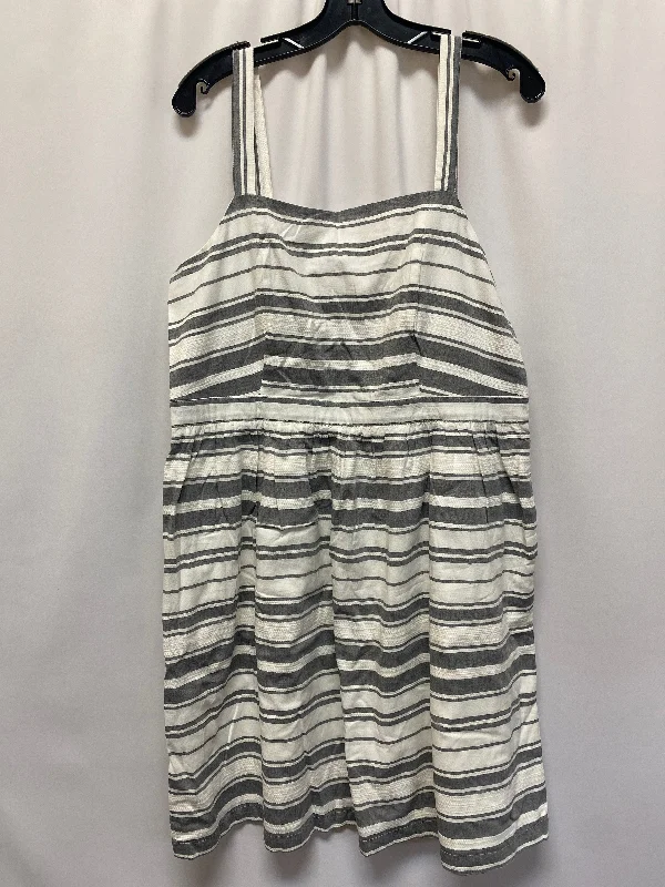 Grey Dress Casual Midi Loft, Size L