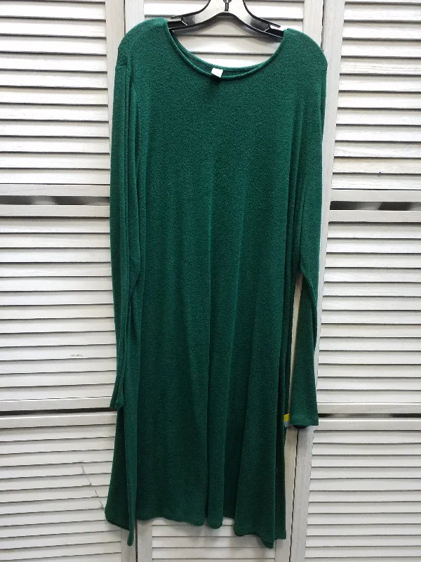 Kelly Green Dress Casual Maxi Old Navy, Size Xxl