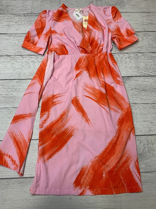 Pink Dress Casual Maxi Entro, Size L