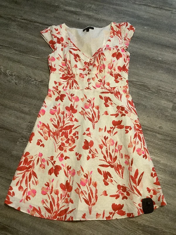 Red Dress Casual Midi Banana Republic, Size 0