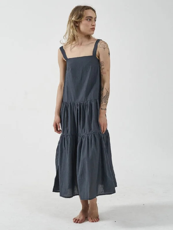 Division Mid Length Dress - Petrol