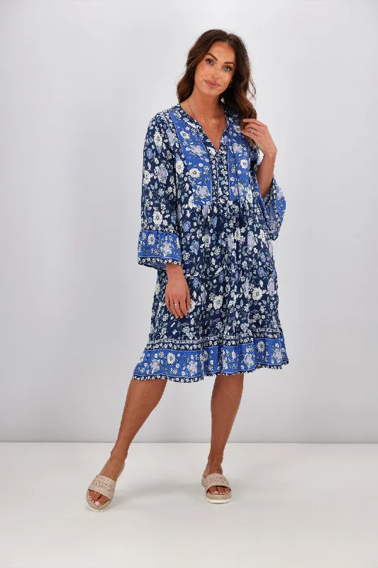 Boho Australia Sydney Dress Navy Floral