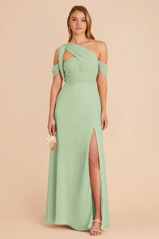 Cara Chiffon Dress - Pistachio