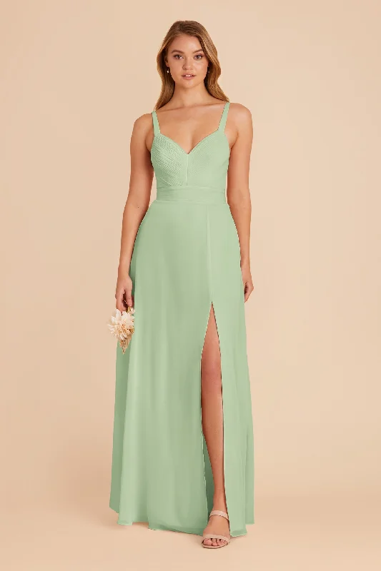 Deborah Chiffon Dress - Pistachio