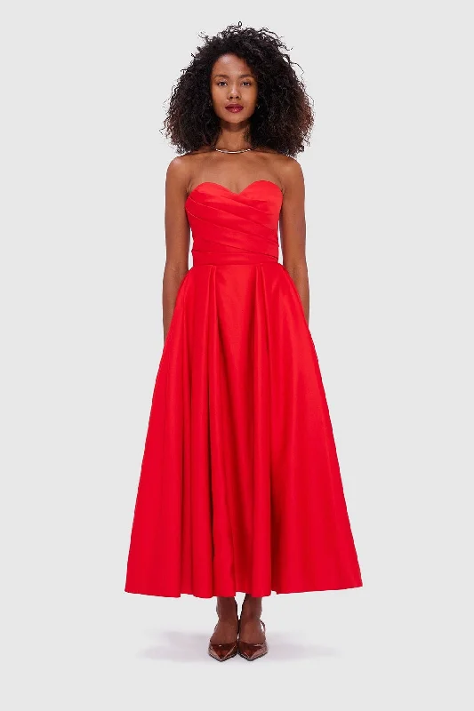 Leo Lin Jessica Bustier Gown - Red