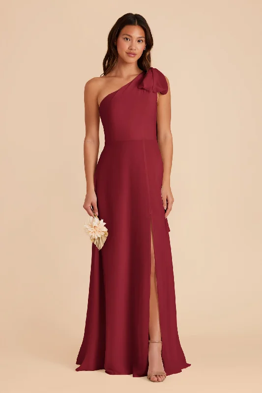 Melissa Chiffon Dress - Burgundy