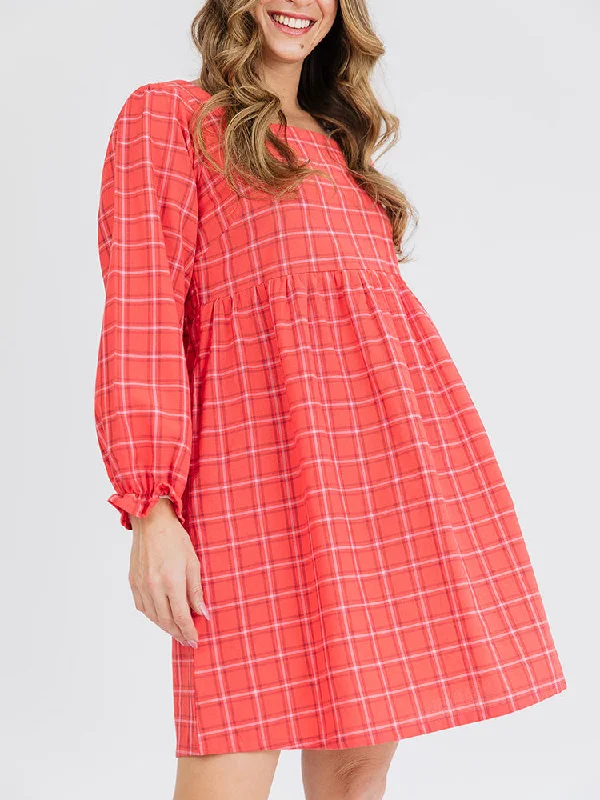 Nico Mini Dress - Red Plaid