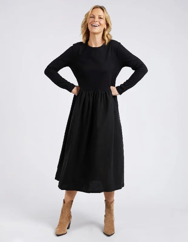 Parker Long Sleeve Dress Black