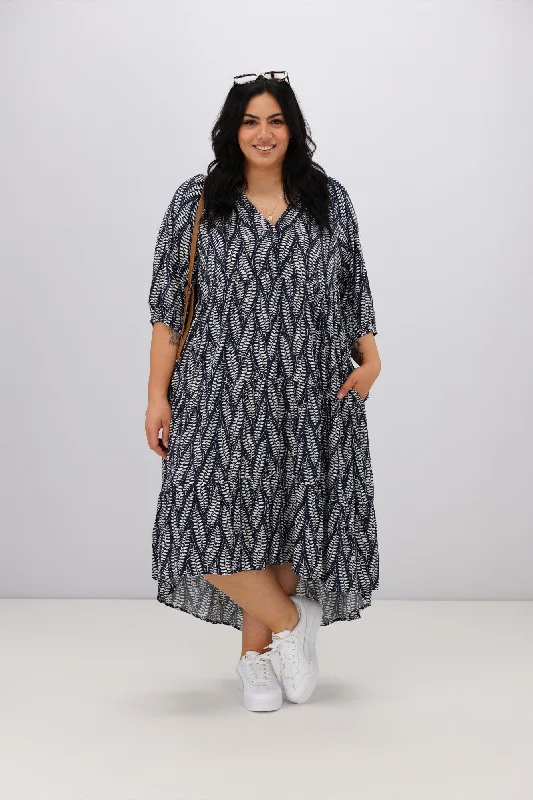 Sunday Boho Katina Fern Dress Navy