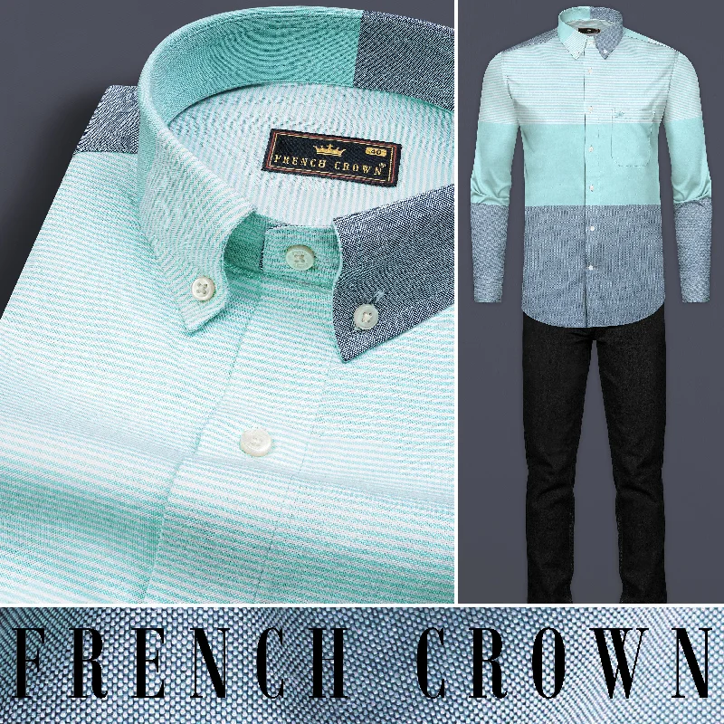 Lynch and Cruise Blue Designer Royal Oxford Shirt